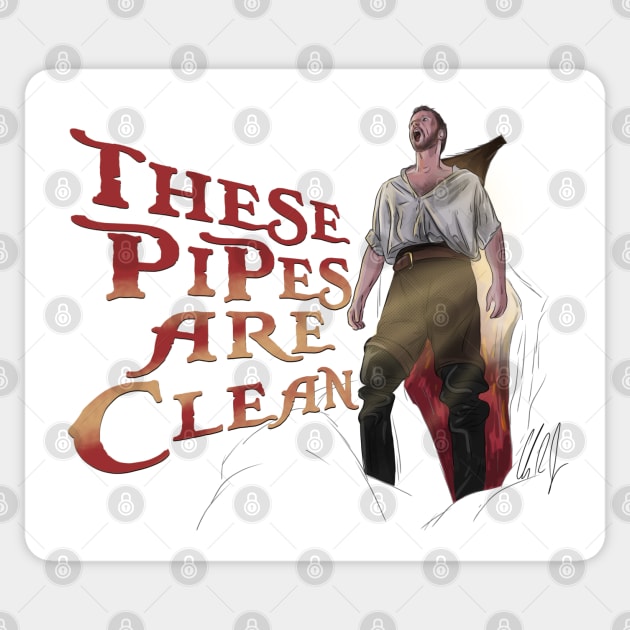 Cabin Boy: These Pipes Are Clean Sticker by 51Deesigns